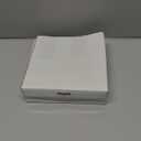 Fosinz Battery Operated Lamp Bedside Table Lamp Paper and Chrome Standing Lamp Room Decoration Festival Lantern Light Nightstand Desk Lamp Bedroom Dresser Living Kids Room College Dorm Coffee (7.87"x7.87"x7.87")