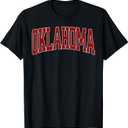 Oklahoma City Vintage T-Shirt - Women's Black Small Classic Fit Crew Neck Short Sleeve