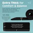 Retrospec Solana Yoga Mat Thick 1/2in Non-Slip Workout Mat with Nylon Strap - 72x24in Exercise Mat for Pilates, Stretching & Fitness - BPA Free, Easy Clean