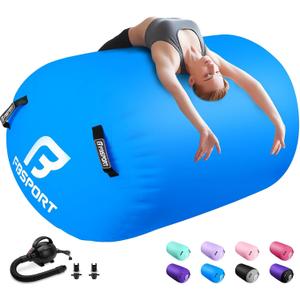 Air Roller Gymnastics Barrel, Inflatable Gymnastics Air Roller Inflatable Air Gymnastics Mat for Yoga Cheerleading Training Home Outdoor Indoor Use, Size: 47.24in x 29.5in