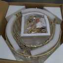 Small Gold Crystal Chandeliers, Modern Semi Flush Mount Chandelier 4-Light Drum Crystal Ceiling Pendant Light Fixture 12 for Foyer Entryway Kitchen Hallway Dining Room