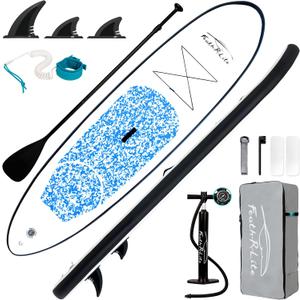 FEATH-R-LITE Inflatable Ultra-Light 10'30''/10'6''33'' Stand Up Paddle Board for All Skill Levels with Premium SUP Paddleboard Accessories,Non-Slip Comfort Deck for Youth & Adults (Light Blue Ocean)