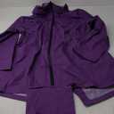 Zando Packable Rain Jacket Women Waterproof Long Rain Coat Lightweight with Hood Windbreaker Jackets Outdoor Trench Coat Purple L
