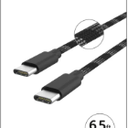 CELLCandy 6.5ft USB-A to USB-C Braided Charge & Sync Cable - Black/Silver And CCY USBC GLOW  CABLE 3FT