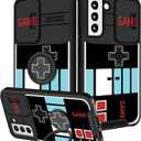 Funermei for Samsung Galaxy S21 FE 5G Case - Men Boys Cute Kids Phone Cover Fun Game Cool Unique Design with Camera Cover Ring Stand Funny Women Teens Funda for Samsung S21FE Cases 6.4''