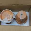 Riseuvo 5 Inch Terra Cotta Pots with Saucer - 6 Pack Clay Flower Pots with Drainage, Great for Plants, Crafts, Wedding Favor (5 inch)