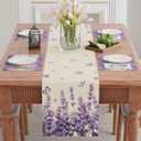 XCHI Watercolor Lavender Butterfly Spring Table Runner Summer Table Decoration for Party Home Kitchen Dining Holiday Decor 13x48 Inch