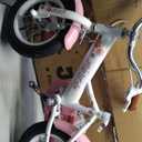 JOYSTAR Little Daisy Kids Bike for Girls Boys Ages 2-7 Years, 12 14 16 Inch Girls Bikes with Doll Bike Seat & Streamers, Boys Bike with Flag & Number Plate, Multiple Colors, 14 Inch with Training Wheels