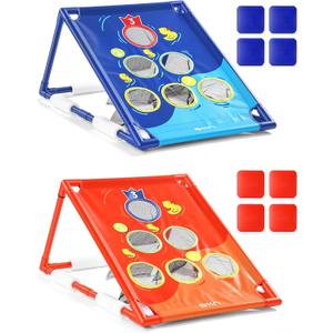 A11N SPORTS Floating Pool Cornhole Set, Heavy-Duty PVC Water Cornhole Game for Adults & Kids, Includes Unsinkable Bean Bags & Target, Summer Swimming Pool Toys & Backyard Lawn Games for Parties