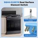 DG44-01007B DG44-01007A PER001-13 Per001-03 Range surface element switch,Compatible with Samsung Stove,Replace for Dg44-01007B, Dg44-01007A,4929395,AP6003098,PS11735755,EAP11735755