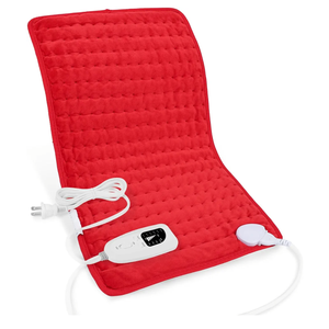 Deepsoon Heating Pad, Electric Heating Pads for Back, Neck, Abdomen, Moist Heating Pad for Shoulder, Knee, Arms, Legs, Dry/Moist Heat & Auto Shut Off, Christmas Gifts for Men and Women, Red ,24x12 Inch