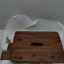 Wooden Step Stool, One Step Stool for Adults, Bedside Wooden Stool with 550lbs Capacity, Portable & Non-Slip Heavy Duty Design (Rich Walnut, 3.5in Height)