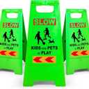 3 Pack 24 IN Slow Down Kids at Play Sign for Street Neighborhoods