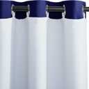 NICETOWN Blackout Curtain Liners for Sheer Curtains, Cold Heat Light Noise Blocking Liners with Rings: Easy to Open & Closed, Thermal Liners for 52" Wide x 108" Long Curtains, 2 PCs, 50" x 102" (Platinum White)