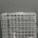 SWTYMIKI Hanging Closet Organizer Storage - 4 Tier Metal Stackable Hanging Closet Shelves with Dividers and S Hooks, Foldable Clothes Shelves for Clothes, Pants, Shoes, Coat, Hats Clutches Accessories (White)