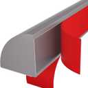 Flexible Quarter Round Molding, Mini Peel and Stick Rubber Trim Moulding (98Inch) (Gray)