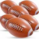 Inflatable Football Beach Balls (6 Pack) - 16-Inch Durable Beach Balls for Kids, Summer Pool Toys, Football Party Favors, Sports Theme Decorations, Giveaways