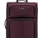 U.S. Traveler Anzio Softside Expandable Luggage with Spinner Wheels, Burgundy, 26-Inch Medium