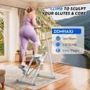 ZCMHAXJ Foldable Stair Stepper for Home, Adjustable Stair Climber with 4 Heights & 3 Angles, Compact Folding Vertical Stair Master for Exercise at Home for Full-Body Workout