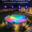 POOLHOUR Solar Pool Lights for Above Ground Pools (Steel Wall Only), LED Pool Wall Light with Remote & Timer, Submersible Underwater Lighting, 10-Color RGB 4-Mode Poolside Solar Lights, 1 Pack