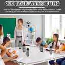 Tioncy 20 Pieces Plastic Water Bottles for Adults Bulk 17 oz Sport Drink Bottles with Handle Strap Lightweight Leakproof Drink Flip Top cups for Party Outdoor(Black,fresh style)