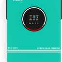 6200W Hybrid Solar Inverter 48V DC to 220-230VAC, Pure Sine Wave Solar Inverter with 120A MPPT Solar Charge Controller, Fit for 48V Lithium Lead-Acid Gel Battery Off-Grid System