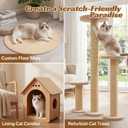 3 Pack Total 118.1"x15.8" Cat Scratch Couch Furniture Protector, Trimmable Super Self-Adhesive Anti Cat Scratching Pad, DIY Climb Cat Scratcher Mat Protector for Sofa and Covering Cat Tower (Khaki)