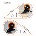 4" Caster Wheels, Casters Set of 4 Heavy Duty - Orange Polyurethane Castors, Top Plate Swivel Wheels, 4-Pack Industrial Casters with Brake, Locking Caster for Furniture and Workbench