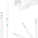 Eletrical Outlet Extender Stick 22"-34" Vertical Power Socket Expander with 2 AC Outlets, USB-A,USB-C Ports,180 Rotating Wall Outlet Extender for Hard-to-Reach Extension Cord Extender Behind Sofa