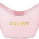 Slant Party Supplies Ice Bucket - Double Handle Acrylic Champagne Beverage Cooler, 10.8" x 8", Pink/Gold - Drinks