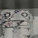 MYSKY HOME Blue and White Floral Light Filtering Curtains 84 Inches Long 2 Panels Set Pattern Grommet Spring Curtains for Living Room Bedroom Dining Room, 52" Wide, Navy Blue