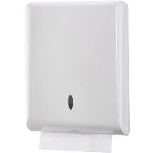 Commercial Paper Towel Dispenser Wall Mount, Holds 500 Multifold, Trifold, Z Fold, C Fold Hand Towels for Bathroom/Restroom, Office, Shop, or Home (White)