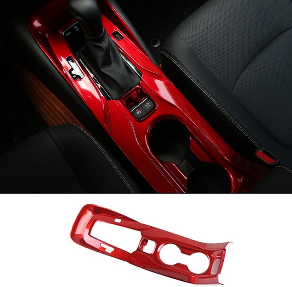 BOYUER for Toyota Corolla 2020 2021 2022,2019-2022 Corolla Hatchback ABS Center Console Gear Shift Panel Frame Cup Holder Cover Interior Decoration Trim,NOT for Cross and 2023-2025 Corolla (Red)