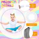 Shappy 6 Pcs Exercise Hoop Detachable Adjustable Plastic Toy Playground Toys Colored Hoop Circles for Teens Games Gymnastics Dog Agility Equipment Party Decor