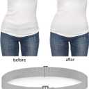 SATINIOR 2/3/4 Pack Women Elastic Stretch Belt Invisible Sweater Tuck Belts with Flat Buckle for Jeans Pants Dresses (Black White Grey Brown)