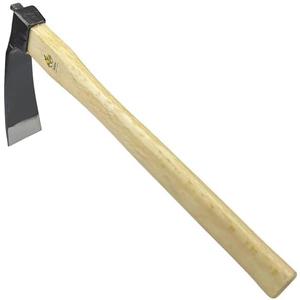 14 Inch Heavy Duty Narrow Hoe, Without Welding, Japanese Carbon Steel with Oak Wooden Handle, Garden Tool for Digging, Weeding, and Planting