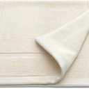 Lincoln & Palm 1-Piece Turkish Cotton Bath Mat - Soft, Plush, and Absorbent - 1000 GSM Thick Luxury Spa and Hotel Style - No Rubber Backing - Silver-Infused SILVERbac (1 Piece Bath Mat, Ivory)