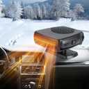 12V 200W Portable Car Heater & Windshield Defroster – 2-in-1 Fast Heating & Cooling Fan with 360° Rotatable Base, Plug In Cigarette Lighter Car Heaters for Vehicle, Car, SUV, Truck & RV