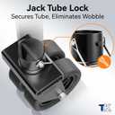 2,500lbs Dual 6" Trailer Jack Swivel Caster with Upgraded Spoked Wheels and Reinforced Bracket, Black
