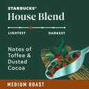 Starbucks Ground Coffee, Medium Roast Coffee, House Blend, 100% Arabica, 1 bag (18 oz)