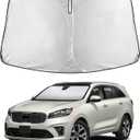 EcoNour Windshield Sunshade Compatible for Kia Sorento 2016-2018 2019 2020, Sun Visor for Front Windshield & Window Sun Shade Cover, UV Heat Blocker & Protector, Car Accessories