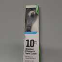 Cell Candy - Braided Charge & Charge Sync Cable - Micro-USB - 10 Foot - Silver