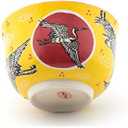 Fuji Merchandise Japanese Design Quality Ceramic Ramen Udong Noodle Bowl with Chopsticks Gift Set 6.25 Inch Diameter (Japanese Crane)