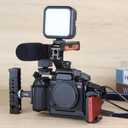 Leftfoto S5ii Camera Cage for Panasonic LUMIX S5 II / S5 IIX - Camera Protection Frame Rig with Arca Base,NATO Rail,ARRI Threads Compatibility with DJI RS2 Stabilizer- for Vlog Video Shooting