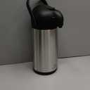 Cresimo Coffee Carafe with Pump - 102oz / 3L Airpot 12 Hours Large Hot Water Carafe, Cocoa Dispenser for Parties - Tea Flask, Insulated Stainless Steel Air Pots for Hot Beverage Dispenser -Coffee Pump (101.4 Ounces, Silver)
