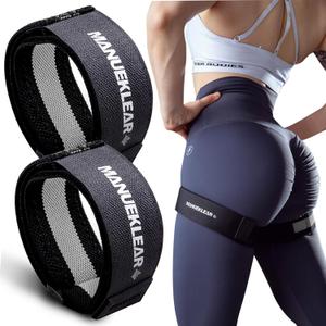 MANUEKLEAR Blood Flow Restriction Bands for Women Glutes Leg, Booty Bands for Women Butt Lift, BFR Occlusion Thigh Bands for Workout Squat Hip Building (Gray)