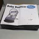 Portable Baby Bouncer Seat for Infants, 0-18 Months, 3 Modes of Use with Rocker & Stationary Options, Ergonomic Infant Chair with Hanging Toys Grey