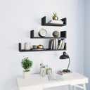 WALL U-SHELF SET OF 3 - BLACK

LARGE SHELF 13.97 X3.94" X 3.94"

MEDIUM SHELF 9.85 X3.94" X 3.15"

SMALL SHELF 6" X 3.94" X 2.36"