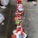 Joliyoou 10FT Christmas Inflatable Decorations, Giant Lighted Ladder Blowups Climbed with Reindeer, Santa, Snowman, C7 String Lights for Xmas Winter Holiday Roofs Trees Balconies Decor