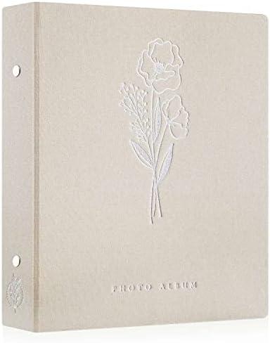 Lanpn Photo Album 4x6 400 Pockets, Linen Photo Albums Holds 400 Vertical Pictures Only Beige